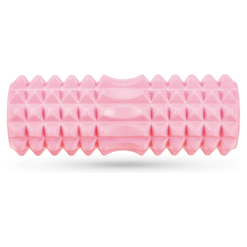 Масажний ролик  Queenfit для йоги та фітнесу  EVA 33*10,5 cm pink - фото №2